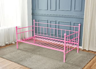 pink daybed frame display