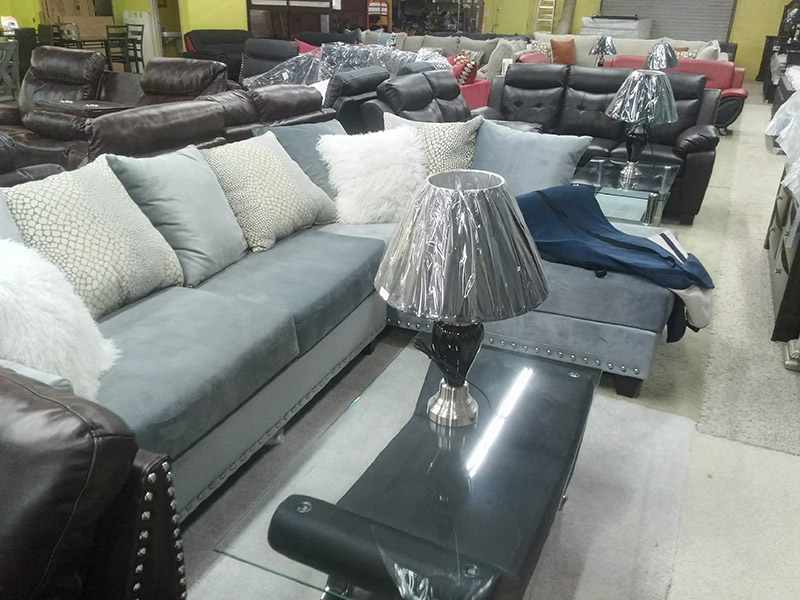 large display of various couches, sectionals and chairs from Best Deal Furniture